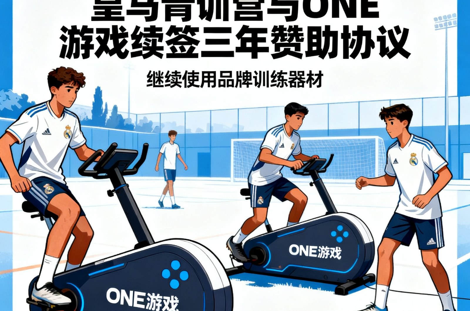 皇马青训营与ONE游戏续签三年赞助协议，继续使用品牌训练器材